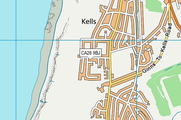 CA28 9BJ map - OS VectorMap District (Ordnance Survey)