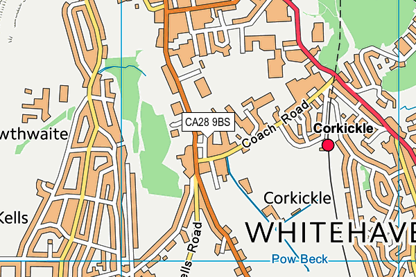 CA28 9BS map - OS VectorMap District (Ordnance Survey)