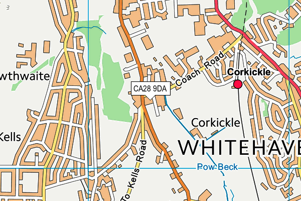 CA28 9DA map - OS VectorMap District (Ordnance Survey)