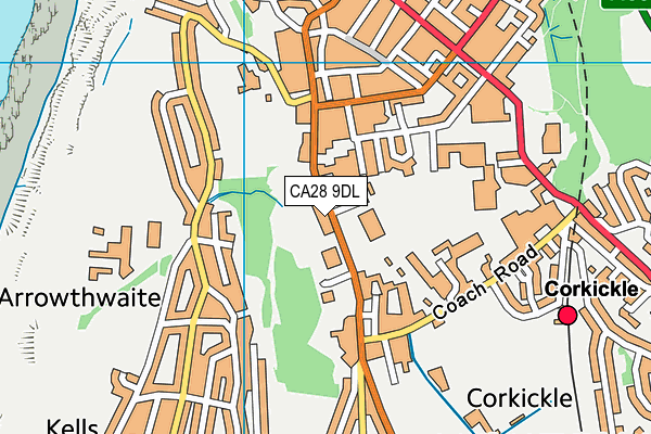 CA28 9DL map - OS VectorMap District (Ordnance Survey)