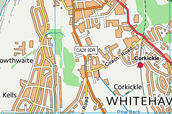 CA28 9DR map - OS VectorMap District (Ordnance Survey)