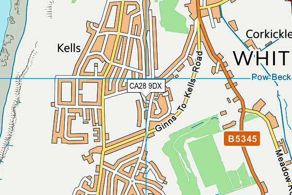 CA28 9DX map - OS VectorMap District (Ordnance Survey)