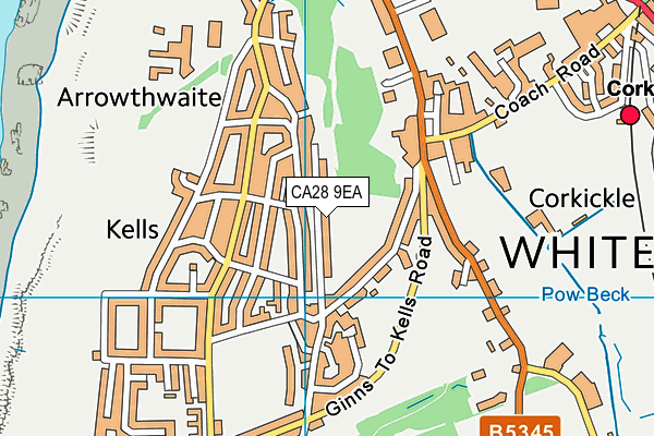 CA28 9EA map - OS VectorMap District (Ordnance Survey)