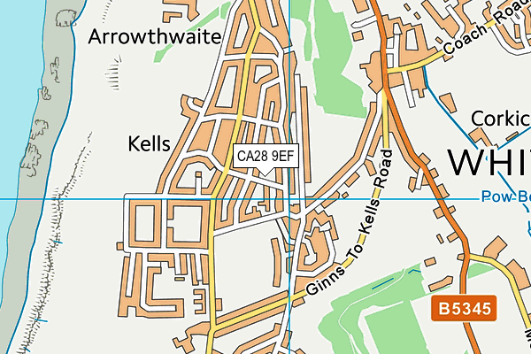 CA28 9EF map - OS VectorMap District (Ordnance Survey)