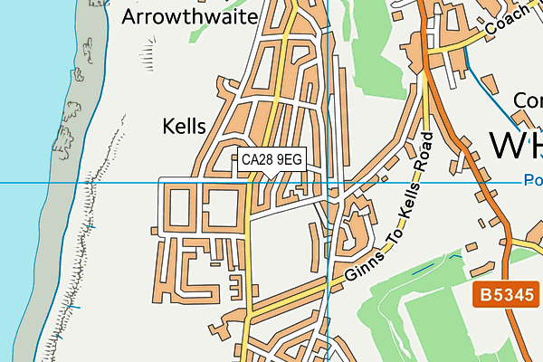 CA28 9EG map - OS VectorMap District (Ordnance Survey)