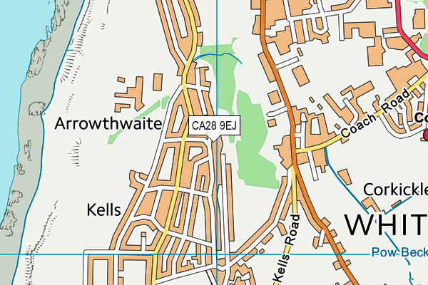 CA28 9EJ map - OS VectorMap District (Ordnance Survey)