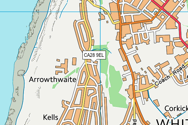 CA28 9EL map - OS VectorMap District (Ordnance Survey)