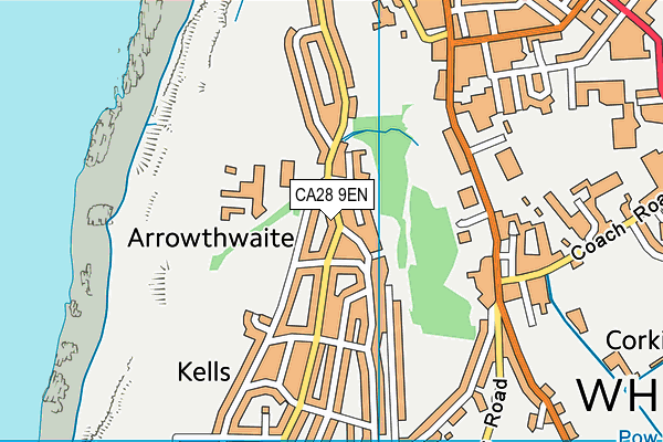 CA28 9EN map - OS VectorMap District (Ordnance Survey)