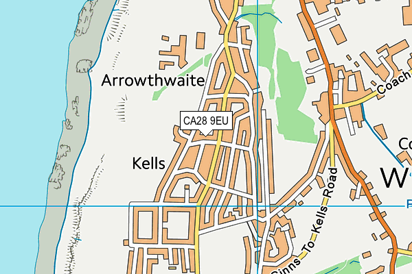 CA28 9EU map - OS VectorMap District (Ordnance Survey)