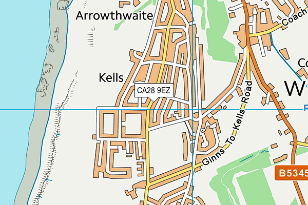 CA28 9EZ map - OS VectorMap District (Ordnance Survey)