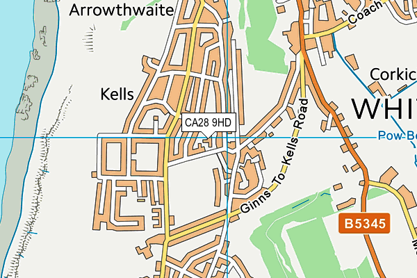 CA28 9HD map - OS VectorMap District (Ordnance Survey)