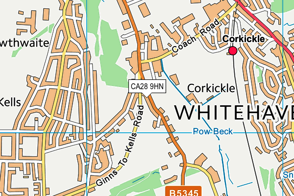 CA28 9HN map - OS VectorMap District (Ordnance Survey)