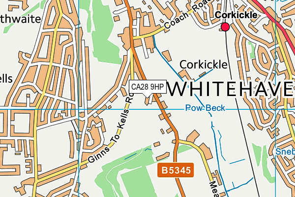 CA28 9HP map - OS VectorMap District (Ordnance Survey)