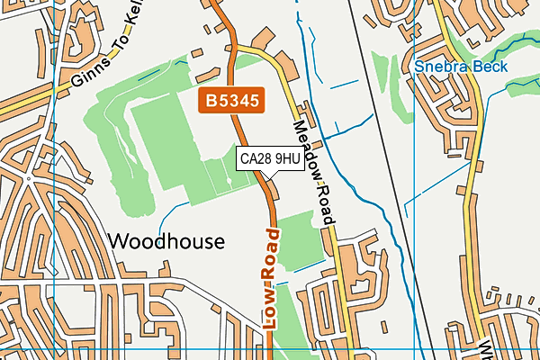 CA28 9HU map - OS VectorMap District (Ordnance Survey)