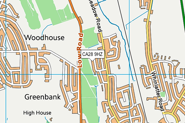 CA28 9HZ map - OS VectorMap District (Ordnance Survey)