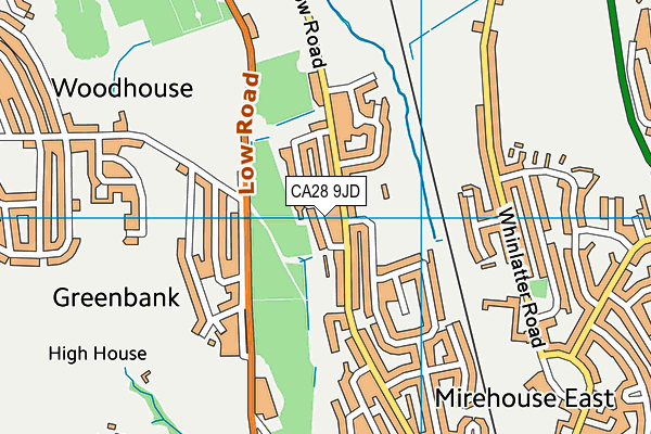 CA28 9JD map - OS VectorMap District (Ordnance Survey)