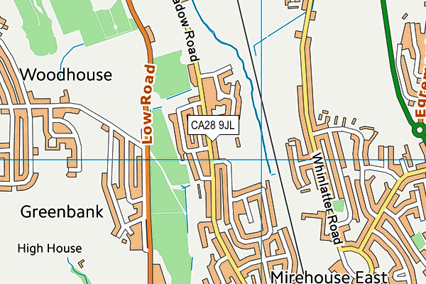 CA28 9JL map - OS VectorMap District (Ordnance Survey)