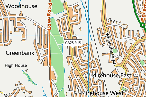 CA28 9JR map - OS VectorMap District (Ordnance Survey)