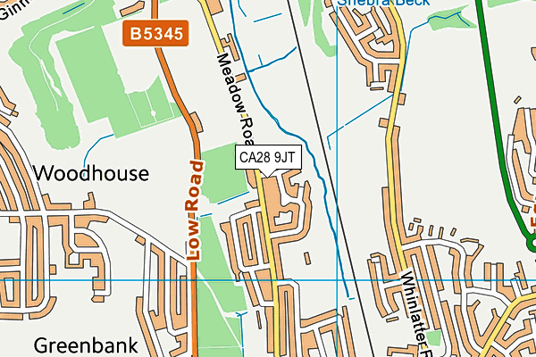 CA28 9JT map - OS VectorMap District (Ordnance Survey)