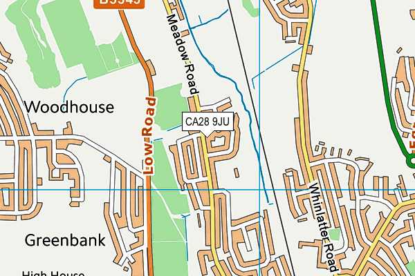 CA28 9JU map - OS VectorMap District (Ordnance Survey)