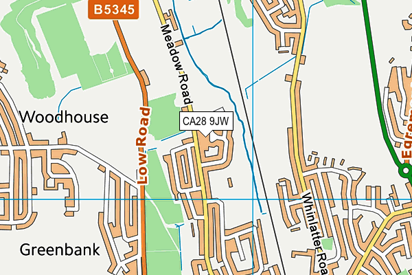 CA28 9JW map - OS VectorMap District (Ordnance Survey)