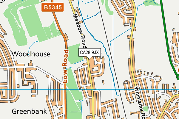 CA28 9JX map - OS VectorMap District (Ordnance Survey)