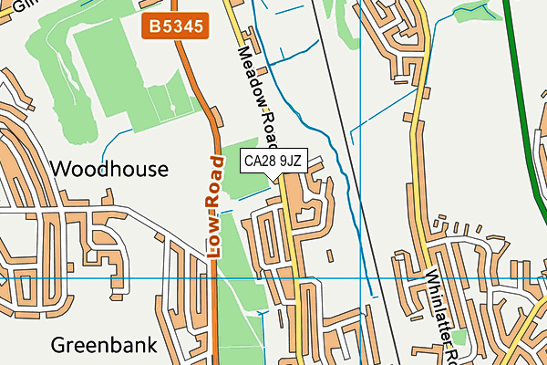 CA28 9JZ map - OS VectorMap District (Ordnance Survey)