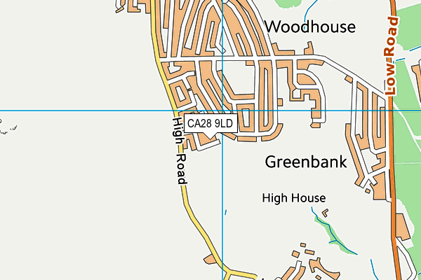 CA28 9LD map - OS VectorMap District (Ordnance Survey)