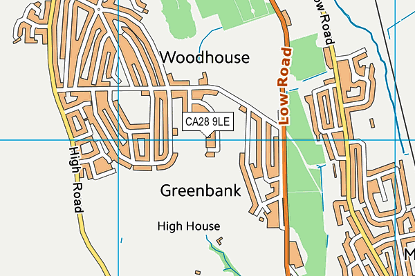 CA28 9LE map - OS VectorMap District (Ordnance Survey)