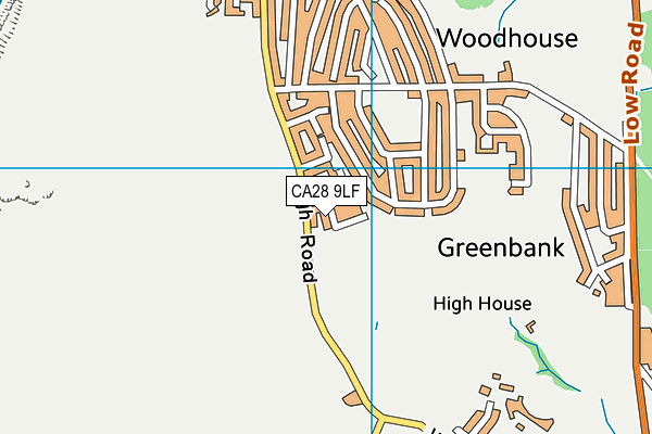 CA28 9LF map - OS VectorMap District (Ordnance Survey)