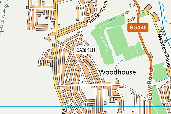 CA28 9LH map - OS VectorMap District (Ordnance Survey)