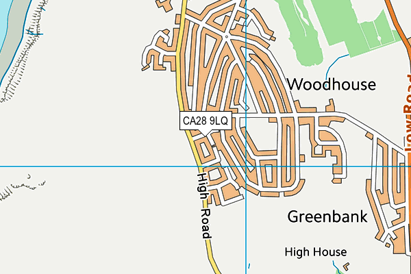 CA28 9LQ map - OS VectorMap District (Ordnance Survey)