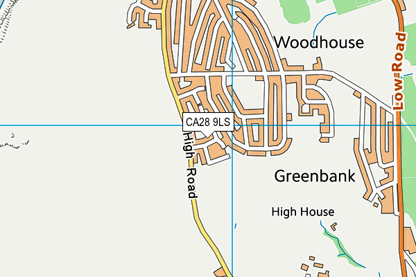 CA28 9LS map - OS VectorMap District (Ordnance Survey)