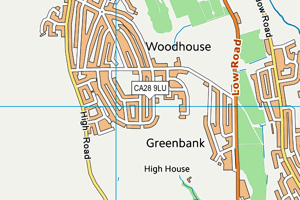 CA28 9LU map - OS VectorMap District (Ordnance Survey)