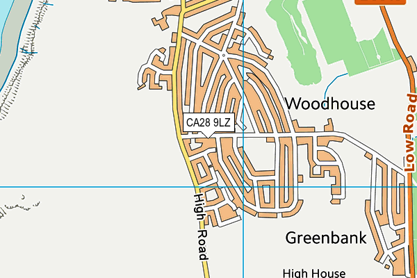 CA28 9LZ map - OS VectorMap District (Ordnance Survey)