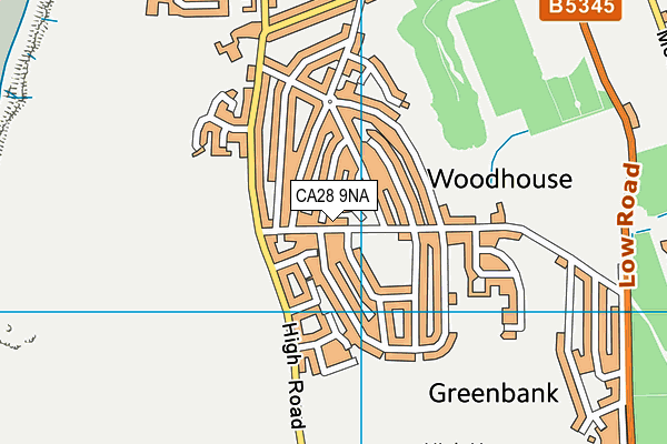 CA28 9NA map - OS VectorMap District (Ordnance Survey)