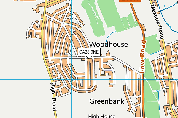 CA28 9NE map - OS VectorMap District (Ordnance Survey)