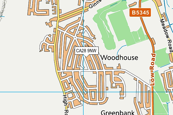 CA28 9NW map - OS VectorMap District (Ordnance Survey)