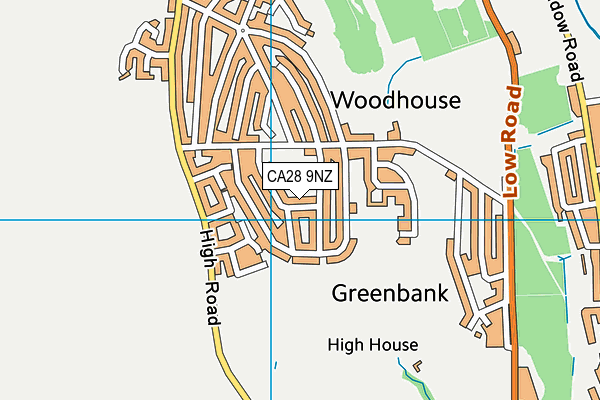 CA28 9NZ map - OS VectorMap District (Ordnance Survey)