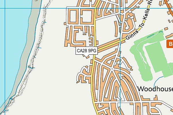 CA28 9PG map - OS VectorMap District (Ordnance Survey)