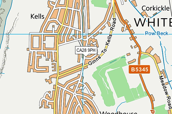 CA28 9PH map - OS VectorMap District (Ordnance Survey)