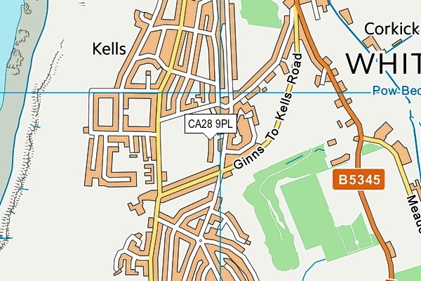 CA28 9PL map - OS VectorMap District (Ordnance Survey)