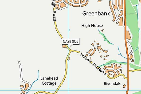 CA28 9QJ map - OS VectorMap District (Ordnance Survey)