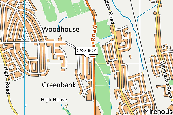 CA28 9QY map - OS VectorMap District (Ordnance Survey)