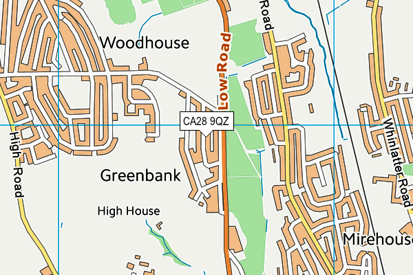 CA28 9QZ map - OS VectorMap District (Ordnance Survey)