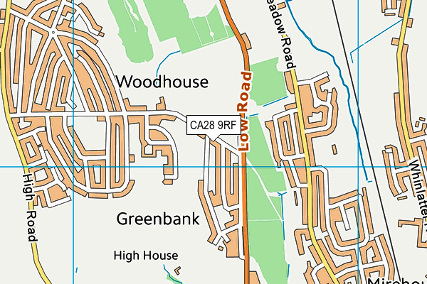 CA28 9RF map - OS VectorMap District (Ordnance Survey)