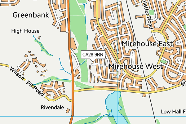 CA28 9RR map - OS VectorMap District (Ordnance Survey)