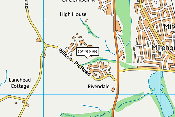 CA28 9SB map - OS VectorMap District (Ordnance Survey)