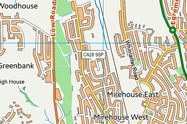 CA28 9SP map - OS VectorMap District (Ordnance Survey)