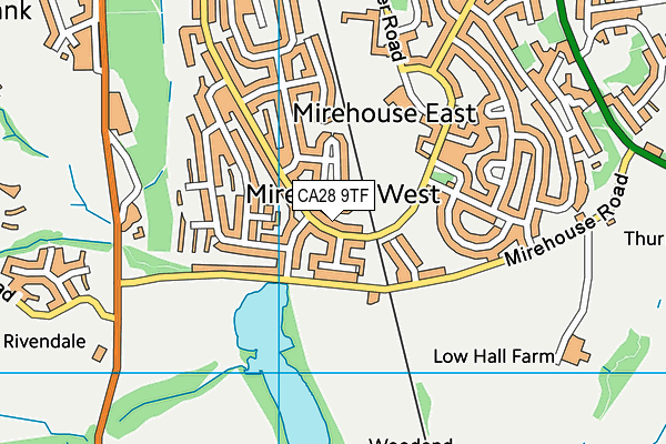 CA28 9TF map - OS VectorMap District (Ordnance Survey)